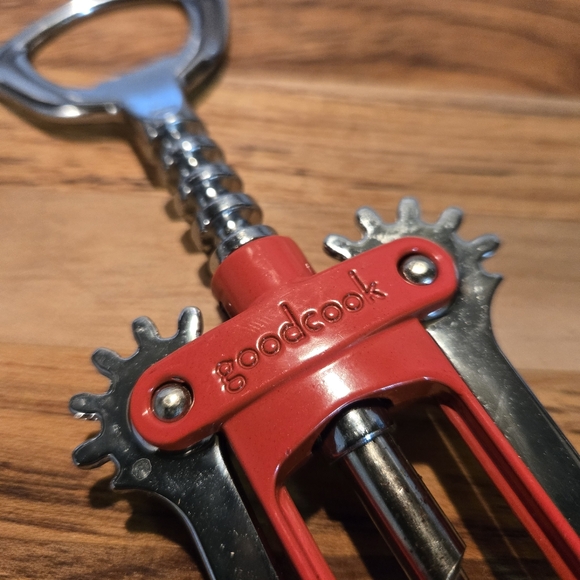 GoodCook Can Opener & Red Wine Opener Kitchen Bar Stainless Steel Wing Corkscrew - Picture 4 of 11